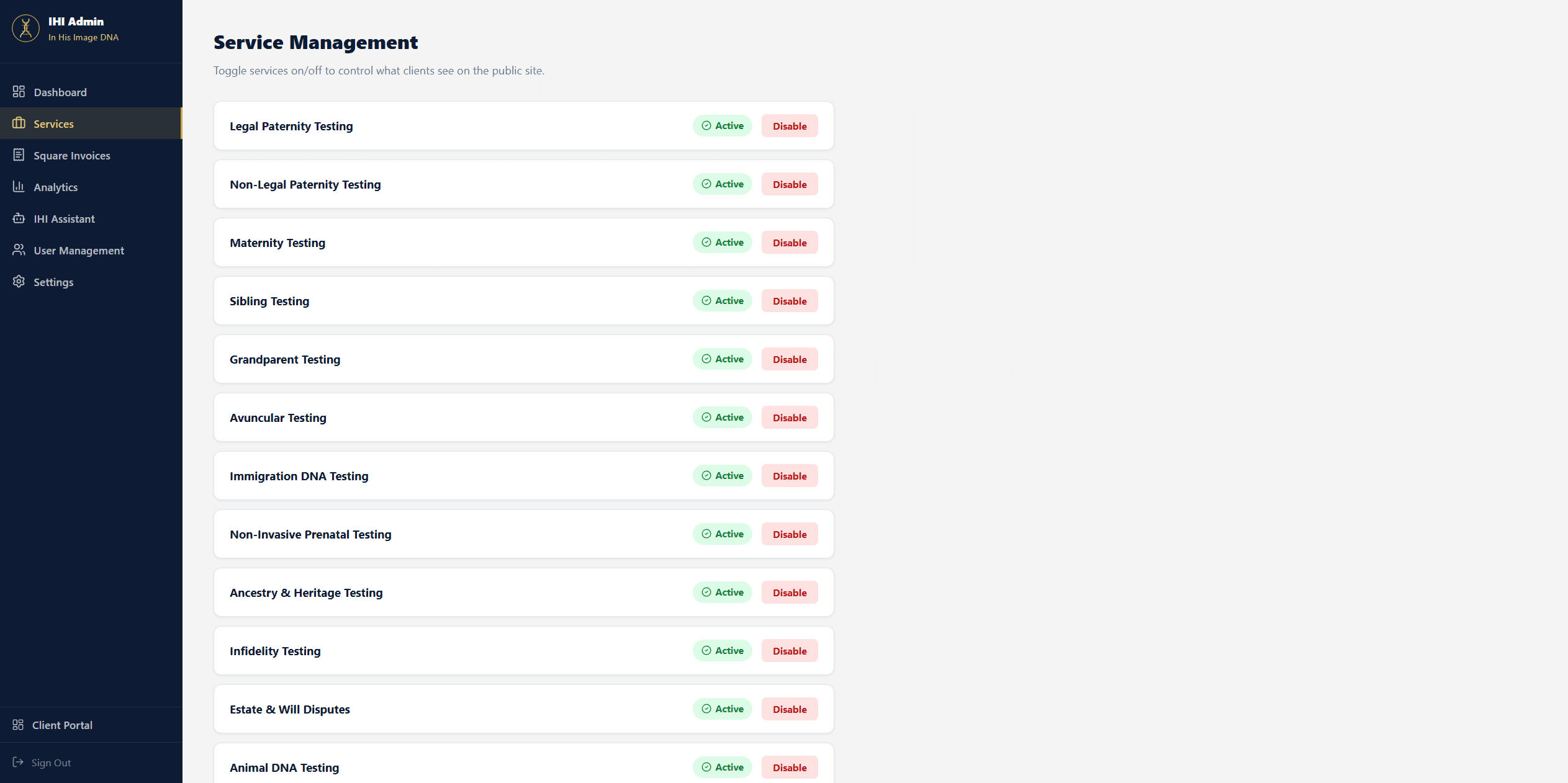 Admin Portal